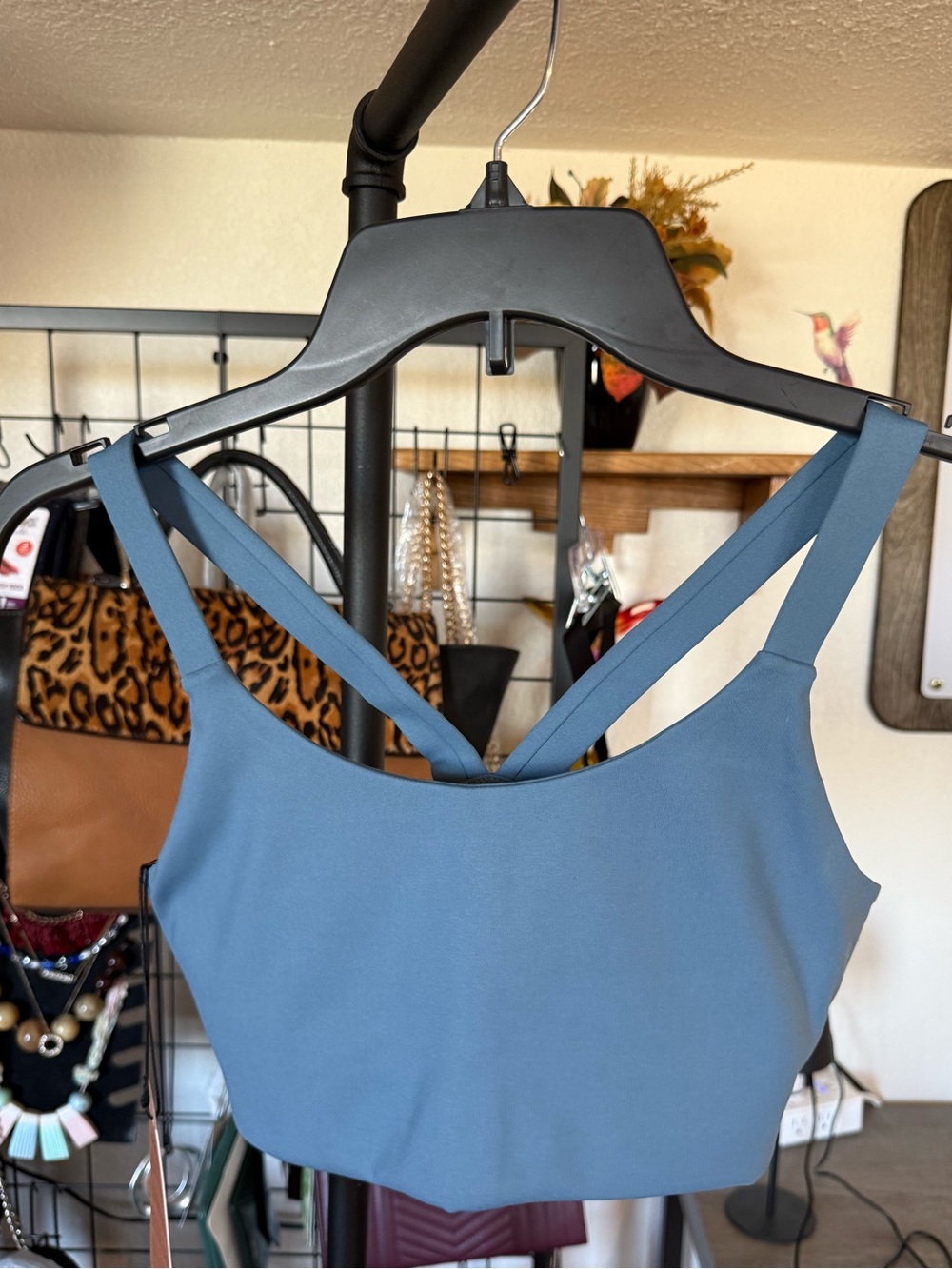 NWT Girlfriend Collective Longline Sports Bra Slate Blue Size Small